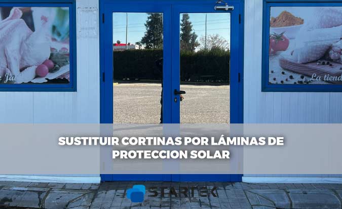 Sustituir Cortinas y estores por láminas de protección solar